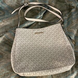 Michael Kors White Monogram Crossbody Bag